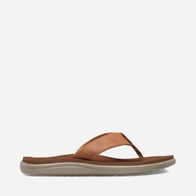 Teva Voya Leather Women's Flip Flops South Africa - XTZ124398